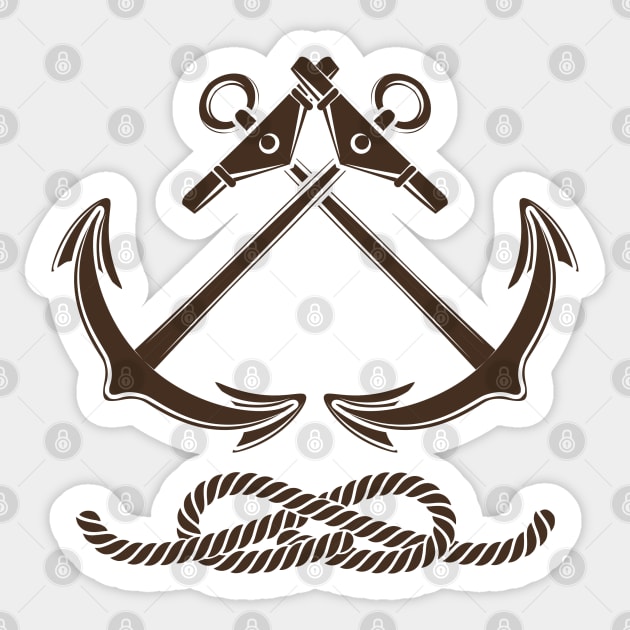 Nautical or Seafarer Club Emblem Sticker by devaleta